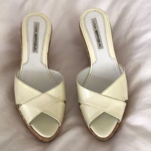 Off white Patent Cork Wedge size 6